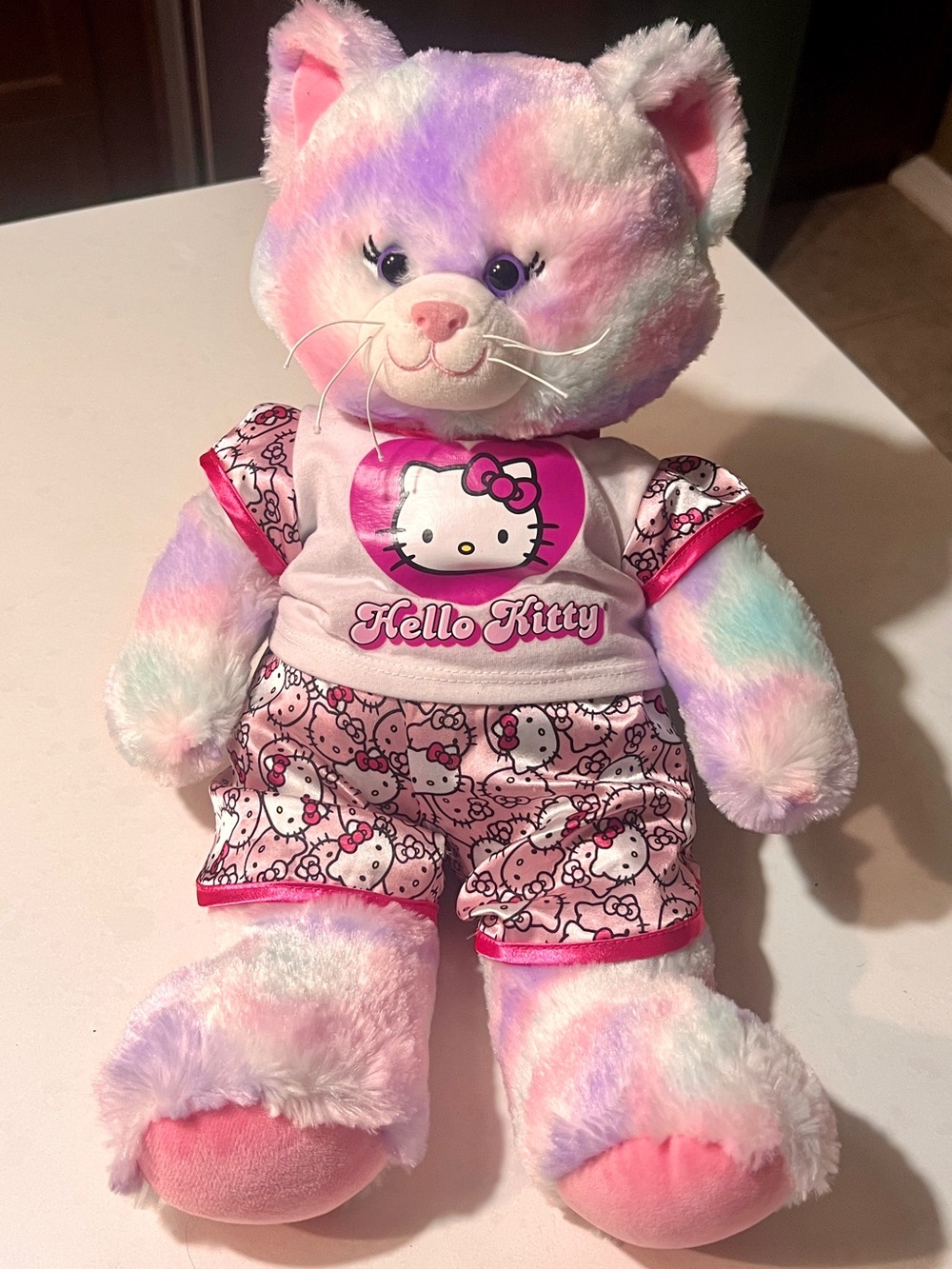 Build A Bear Workshop Plush Kitty Cat 16" - Hello Kitty Outfit + Extra Shorts